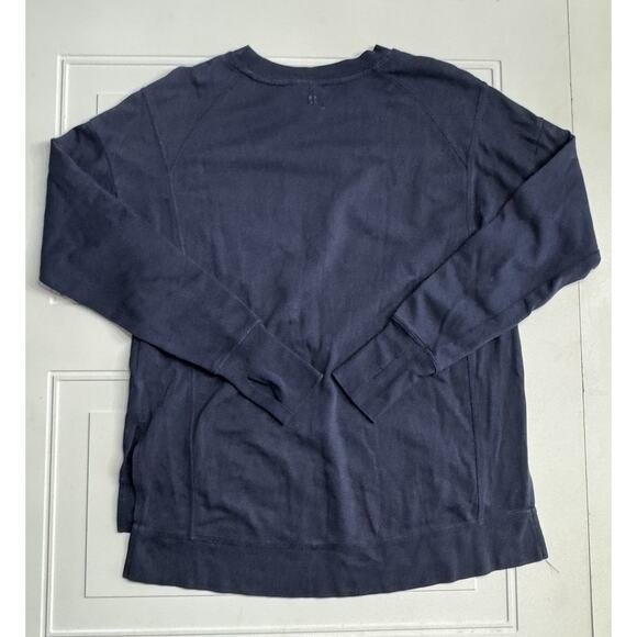 Sweaty Betty Pullover Crewneck Sweatshirt Womens XS Oversized Navy Blue - Picture 6 of 8